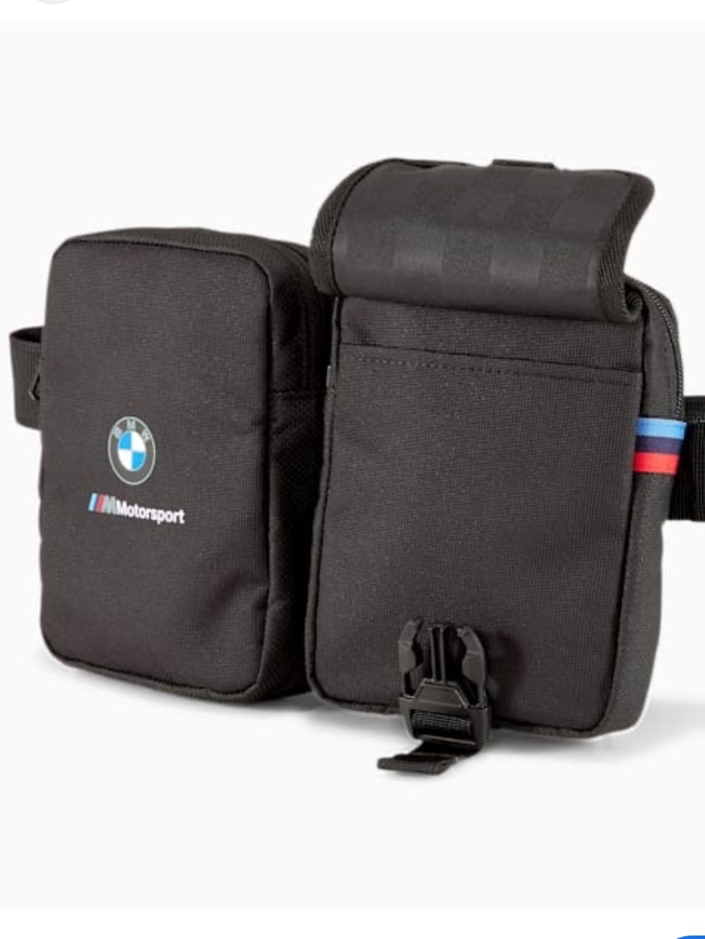 💙NEW+RARE BMW/PUMA BLK 2-POCKET WAIST BAG